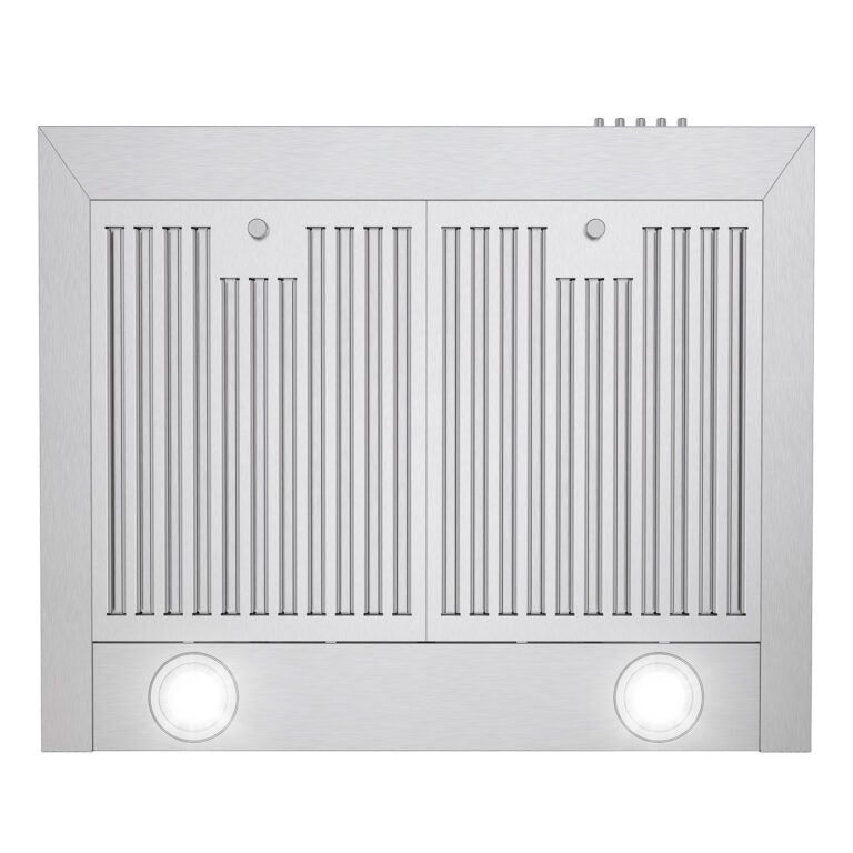 Cosmo 24" Stainless Steel Wall Mount Range Hood with Dishwasher Safe Permanent Filters and Push Button Controls COS-6324EWH