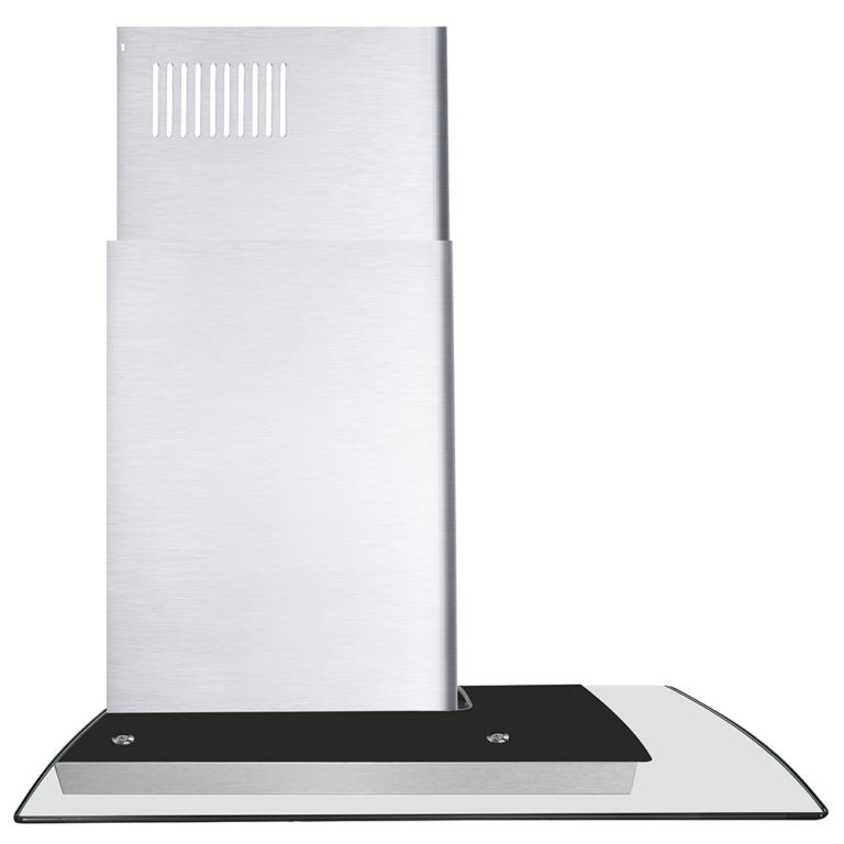 Cosmo 30" Stainless Steel Wall Mount Range Hood with Glass Canopy, Digital Touch Controls and Dishwasher Safe Permanent Filters COS-668WRCS75