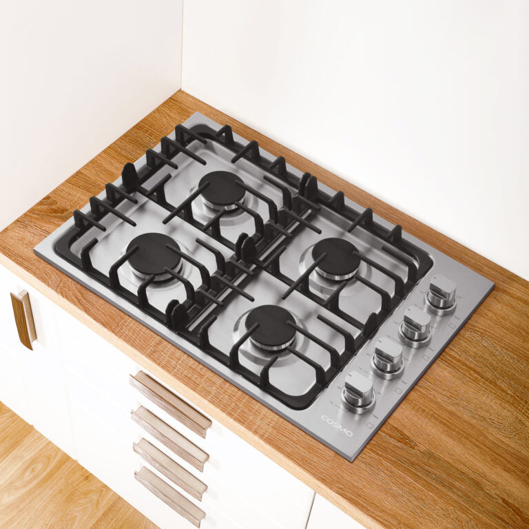 Cosmo 30" Drop-In Cooktop with 4 Italian-Made Sealed Gas Burners and Cast Iron Grates COS-DIC304