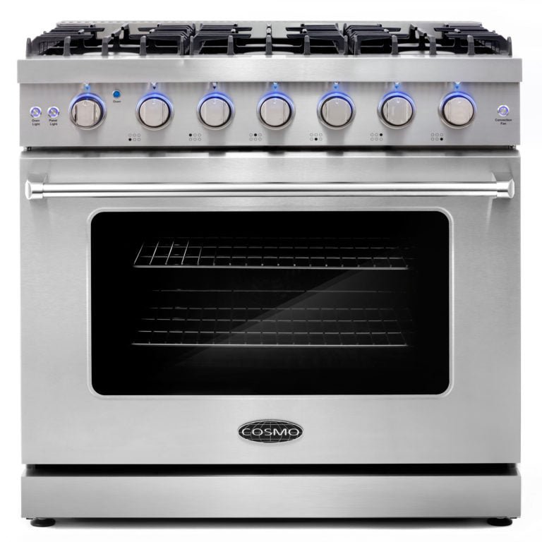 Cosmo 36" Gas Range with 6 Sealed Gas Burners and Convection Oven COS-EPGR366