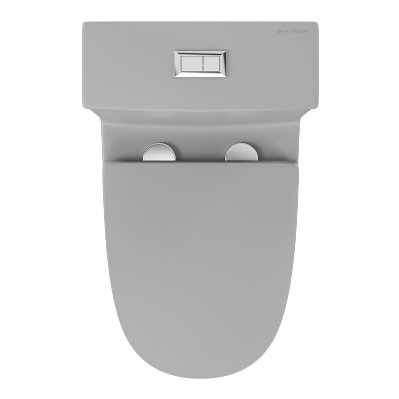 Swiss Madison Dreux One Piece Elongated Dual Flush Toilet in Matte Grey 0.95/1.26 GPF - SM-1T181MG