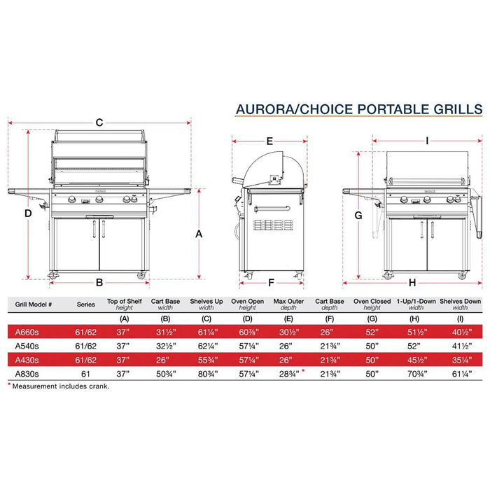 Fire Magic A540i Aurora Built-In Gas Grill A540i-Config