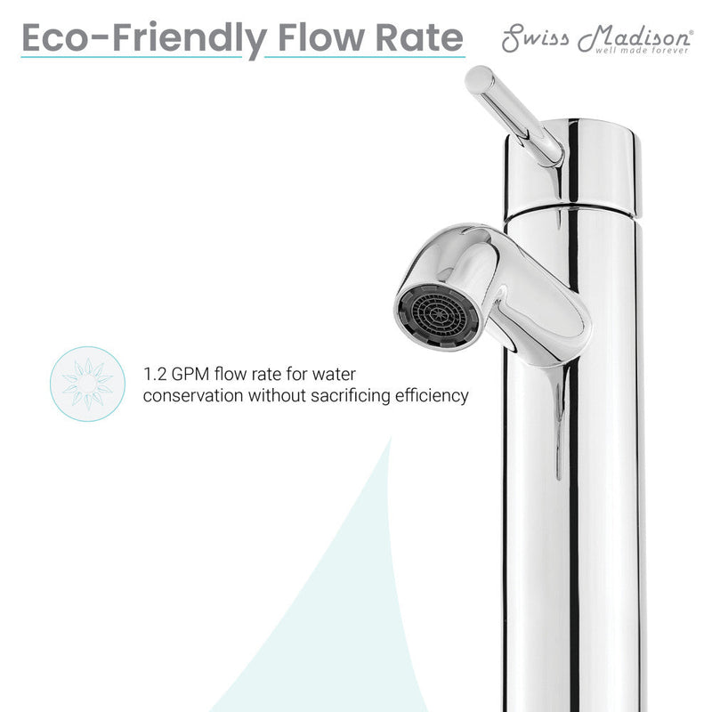 Swiss Madison Ivy Single Hole, Single-Handle, High Arc Bathroom Faucet in Chrome - SM-BF61C