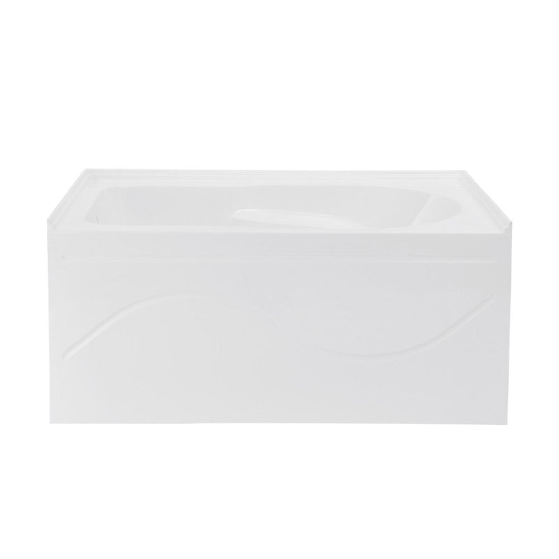 Swiss Madison Ivy 54'' x 30" Bathtub with Apron Left Hand Drain in White - SM-AB520