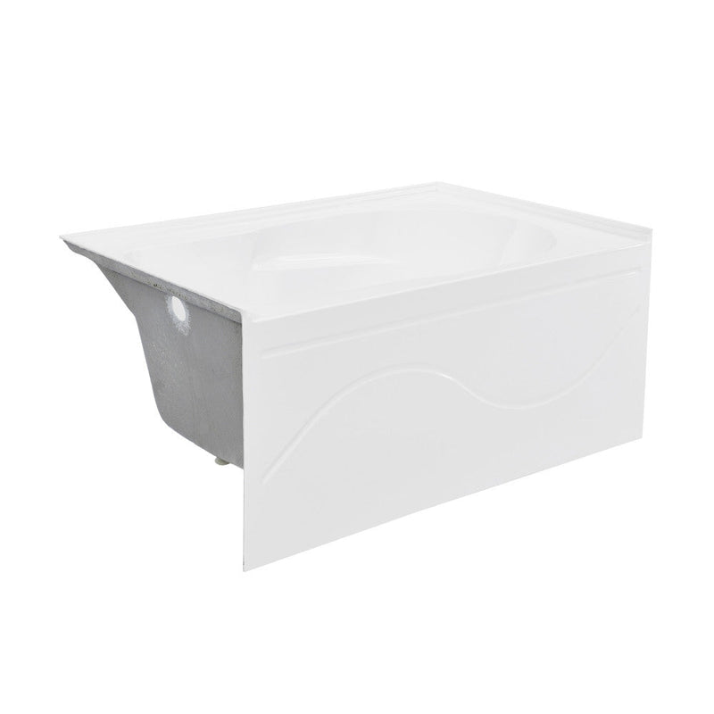 Swiss Madison Ivy 54'' x 30" Bathtub with Apron Left Hand Drain in White - SM-AB520
