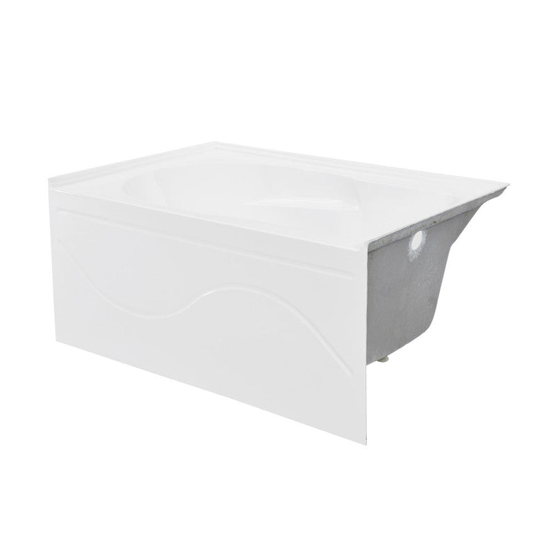 Swiss Madison Ivy 54'' x 30" Bathtub with Apron Right Hand Drain in White - SM-AB521