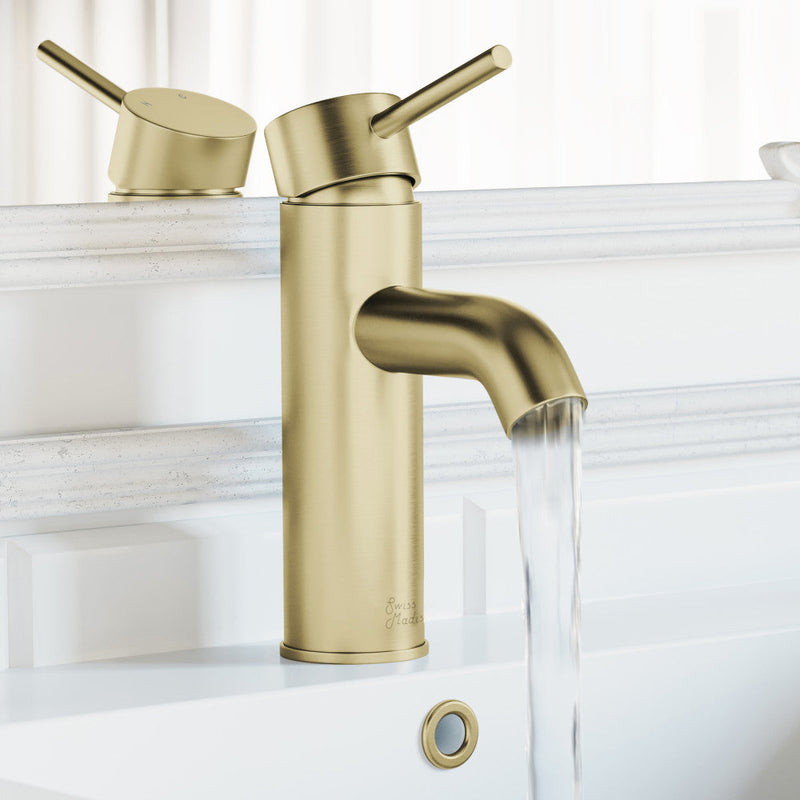 Swiss Madison Ivy Single Hole, Single-Handle, Bathroom Faucet in Brushed Gold - SM-BF60BG
