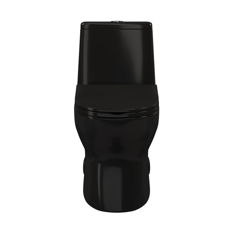 Swiss Madison Ivy One Piece Toilet Dual Vortex Flush in Glossy Black 1.1/1.6 gpf - SM-1T112GB