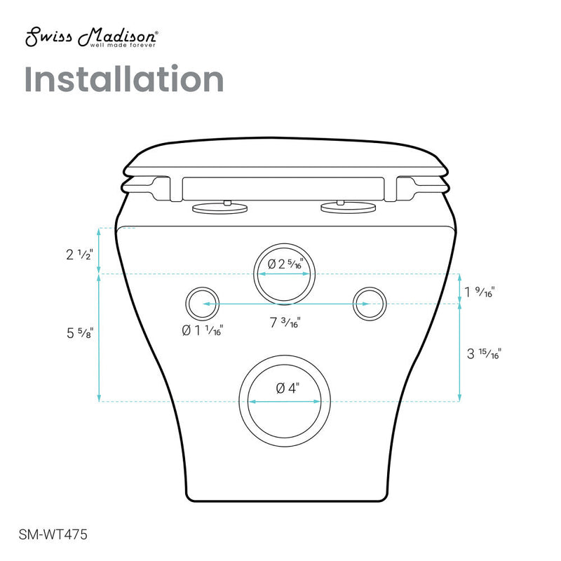 Swiss Madison Ivy II Wall-Hung Elongated Toilet Bowl - SM-WT475