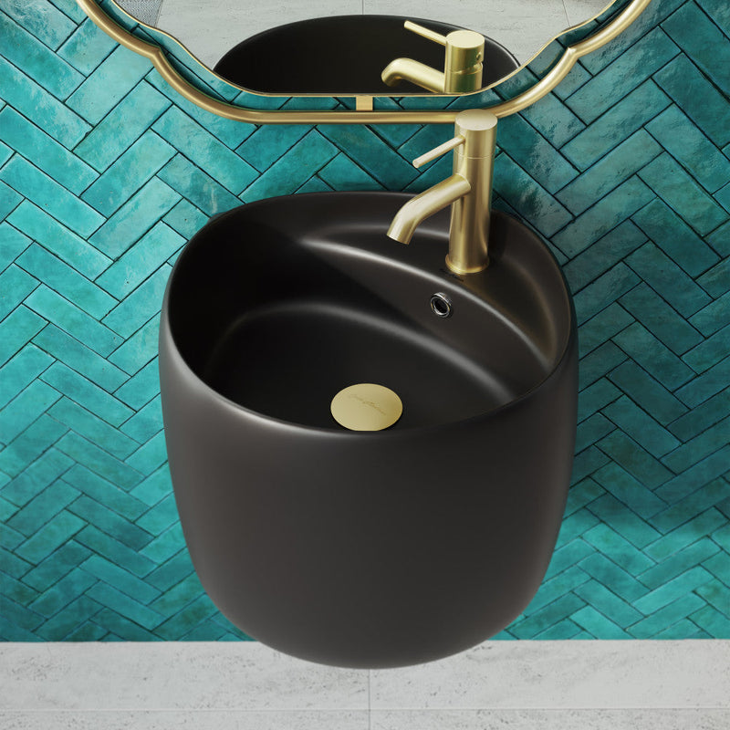 Swiss Madison Ivy Wall-Mount Sink in Matte Black - SM-WS324MB