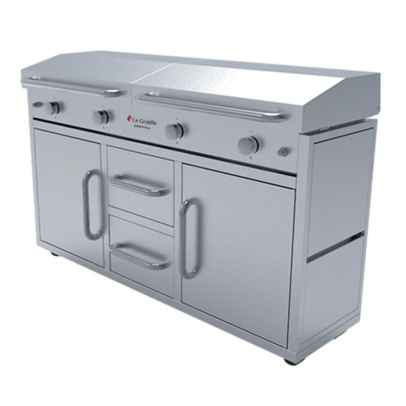 Le Griddle Grand Texan Freestanding Dual Fuel Gas Griddle GFE160-GFCART160