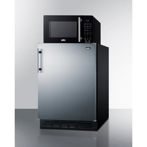 Summit Microwave/Refrigerator Combination with Allocator MRF6BK2SSA