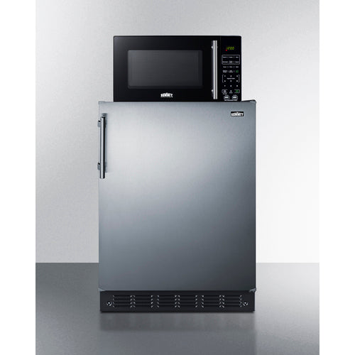 Summit Microwave/Refrigerator Combination with Allocator MRF6BK2SSA