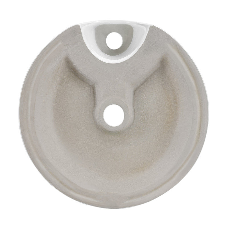 Swiss Madison Monaco 15.75" Round Console Sink with Faucet Mount, White Basin Brushed Gold Legs - SM-CS800BG