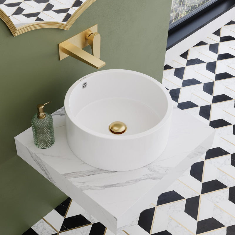 Swiss Madison Monaco 24" Floating Bathroom Shelf in White Marble(SM-VS252) - SM-WSM600-SH