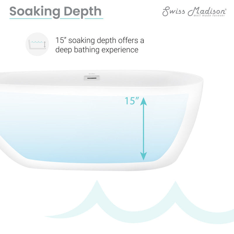 Swiss Madison Monaco 67" Freestanding Bathtub - SM-FB575