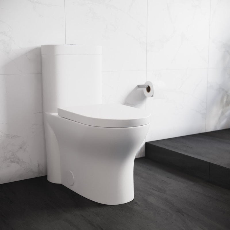 Swiss Madison Carré One-Piece Elongated Toilet – Dual Flush 1.1/1.6 Gpf, Skirted Design, Soft-Close Quick-Release Seat, ADA Compliant