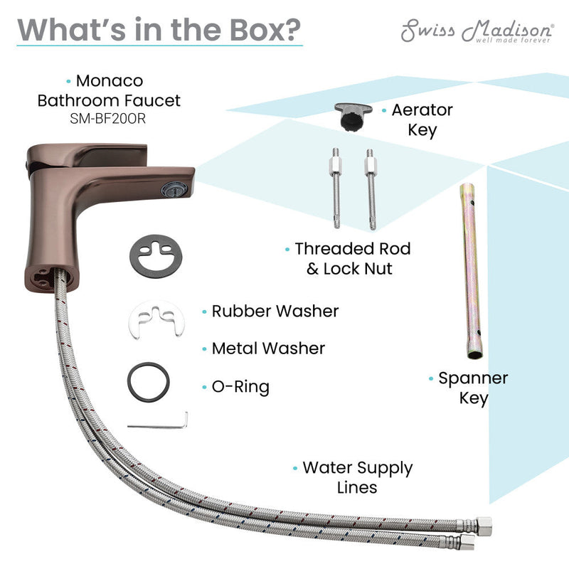 Swiss Madison Monaco Single Hole, Single-Handle, Bathroom Faucet in Oil Rubbed Bronze - SM-BF20OR