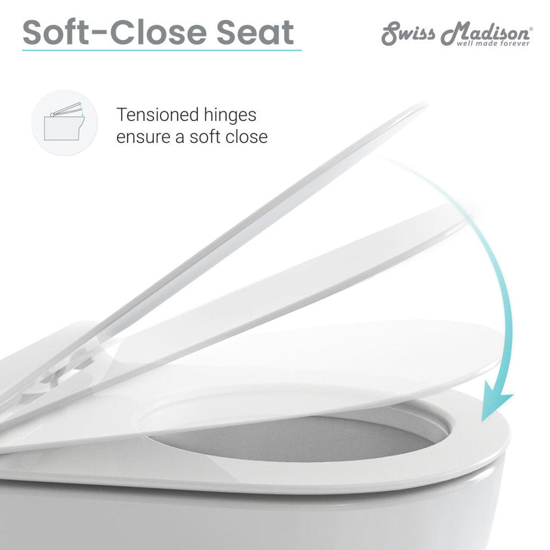 Swiss Madison Monaco Wall-Hung Round Toilet Bowl - SM-WT460