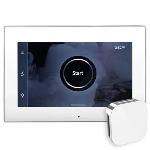 Mr.Steam iSteamX Steam Shower Control and Aroma Glass SteamHead ISTEAMXWHPC