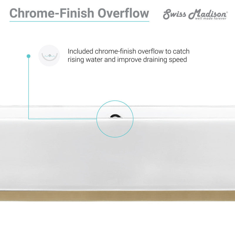 Swiss Madison Pierre 24 Single, Freestanding, Open Shelf, Gold Metal Frame Bathroom Vanity - SM-BV71G