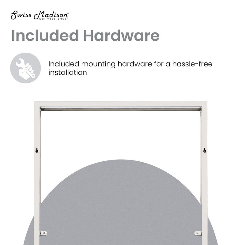 Swiss Madison Pierre 35.5" Vanity Mirror in Chrome - SM-VM50C