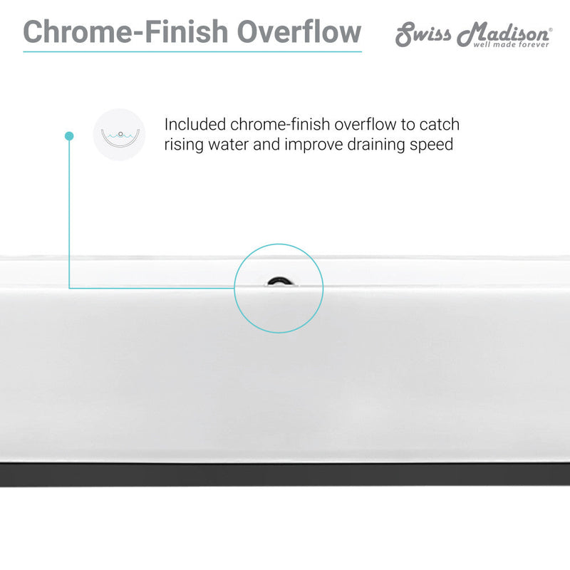 Swiss Madison Pierre 40 Single, Freestanding, Open Shelf, Matte Black Metal Frame Bathroom Vanity - SM-BV73MB