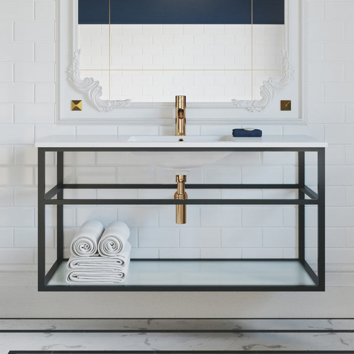 Swiss Madison Pierre 48 Single, Metal Frame, Open Shelf, Bathroom Vanity - SM-BV554