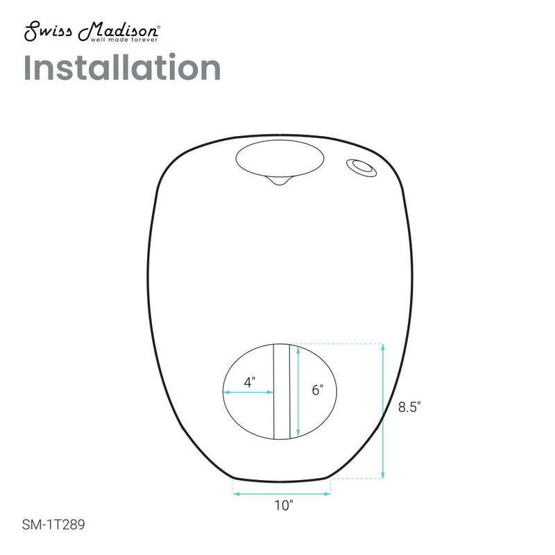 Swiss Madison Plaisir II One-Piece Elongated Toilet Top Flush 1.28 GPF - SM-1T289