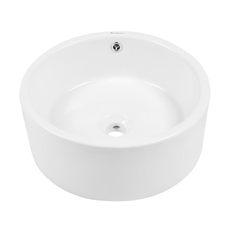 Swiss Madison Monaco Round Ceramic Bathroom Vessel Sink in White - SM-VS252