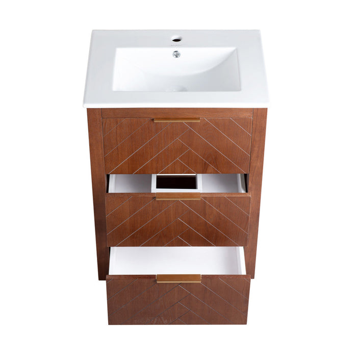 Swiss Madison Daxton 24" Bathroom Vanity in Walnut - SM-BV372WN