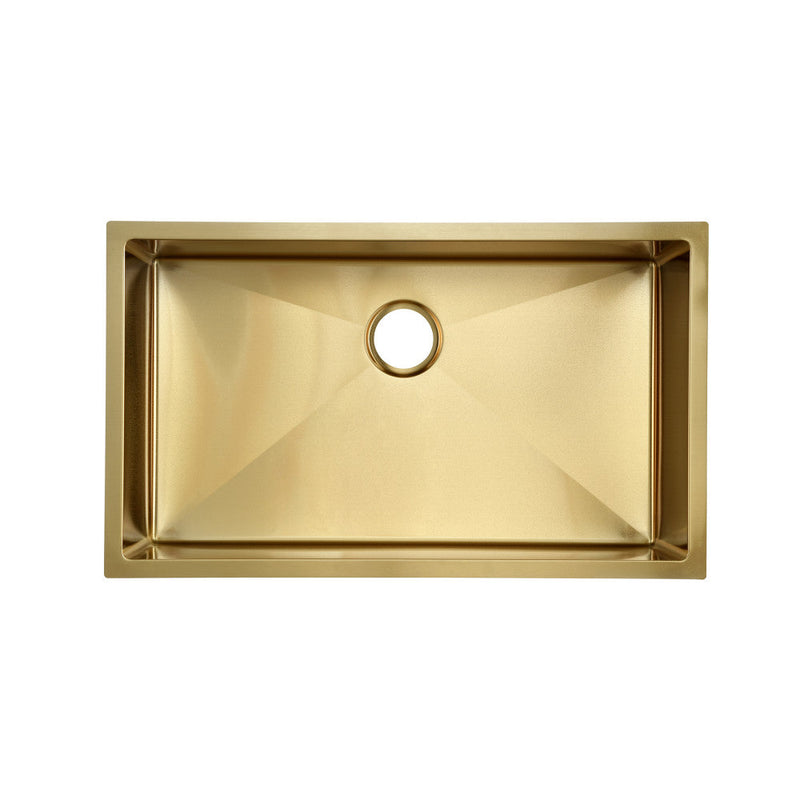 Swiss Madison Rivage 32 x 19 Stainless Steel, Single Basin, Undermount Kitchen Sink, Gold - SM-KU701G