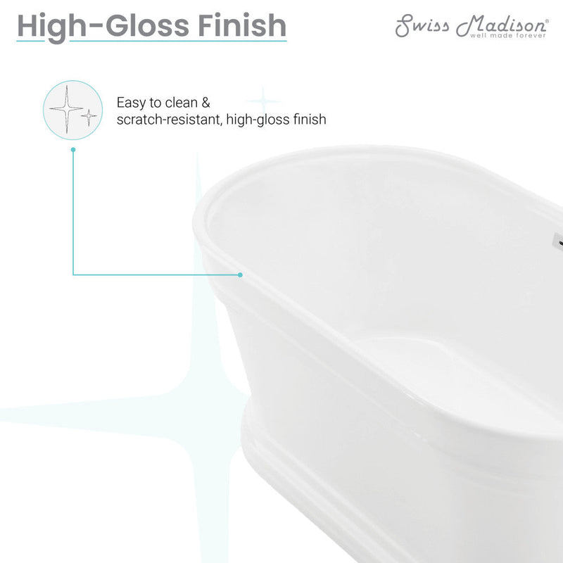 Swiss Madison Santorini 60" Freestanding Tub - SM-FB591