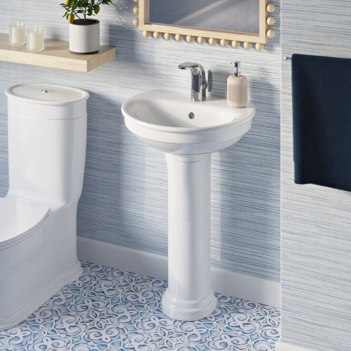 Swiss Madison Santorini Two-Piece Pedestal Sink - SM-PS319