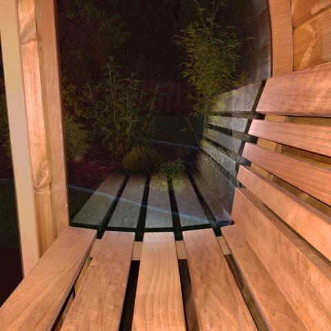 SaunaLife Model E7G Sauna Barrel Glass Front SL-MODELE7G