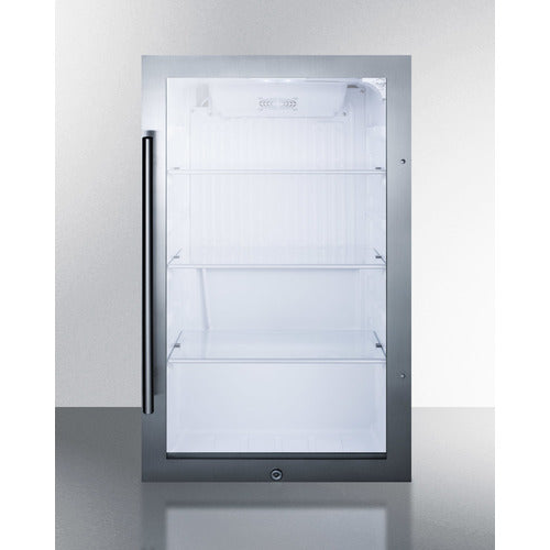 Summit Shallow Depth Indoor/Outdoor Beverage Cooler SPR489OSCSS
