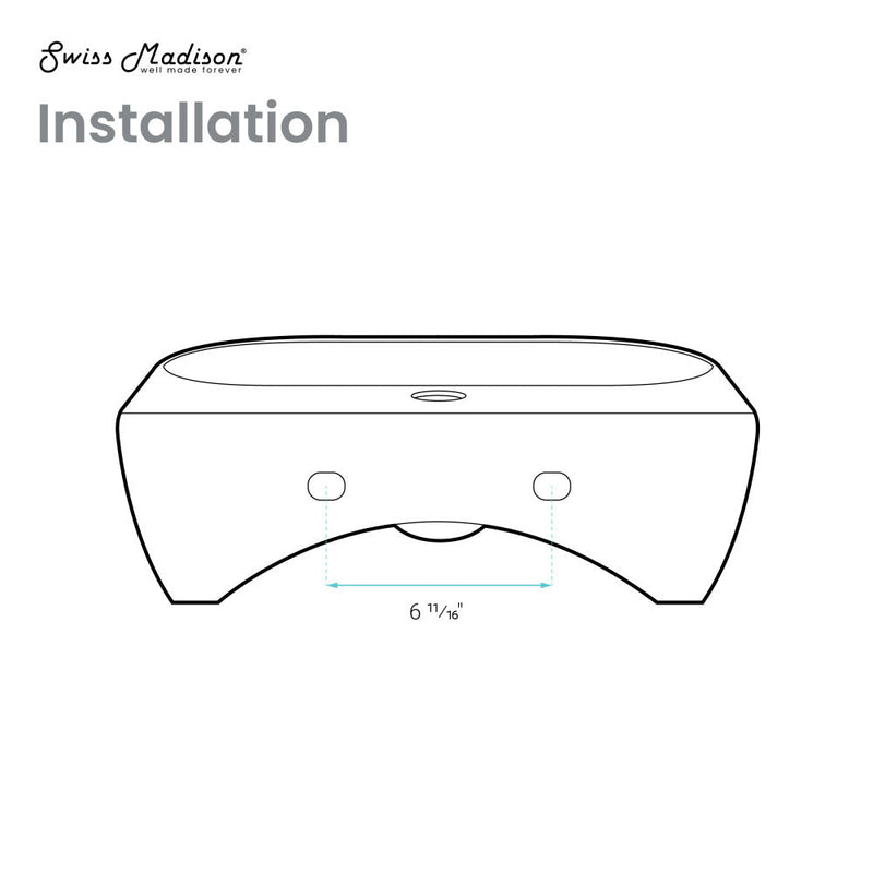 Swiss Madison St Tropez Wall Hung Sink - SM-WS329