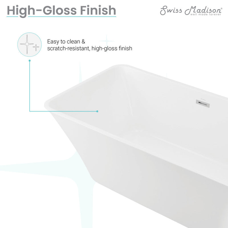 Swiss Madison St. Tropez 60" Freestanding Bathtub - SM-FB569