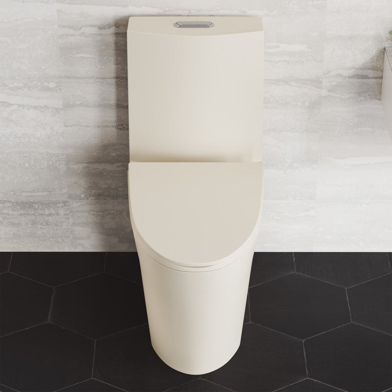 Swiss Madison St. Tropez One Piece Elongated Toilet Dual Vortex Flush 1.1/1.6 gpf in Bisque - SM-1T254BQ