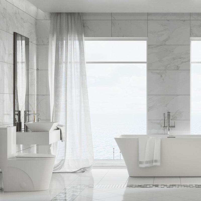 Swiss Madison St. Tropez One Piece Elongated Toilet Dual Vortex Flush 1.1/1.6 gpf with 10" Rough In - SM-1T274