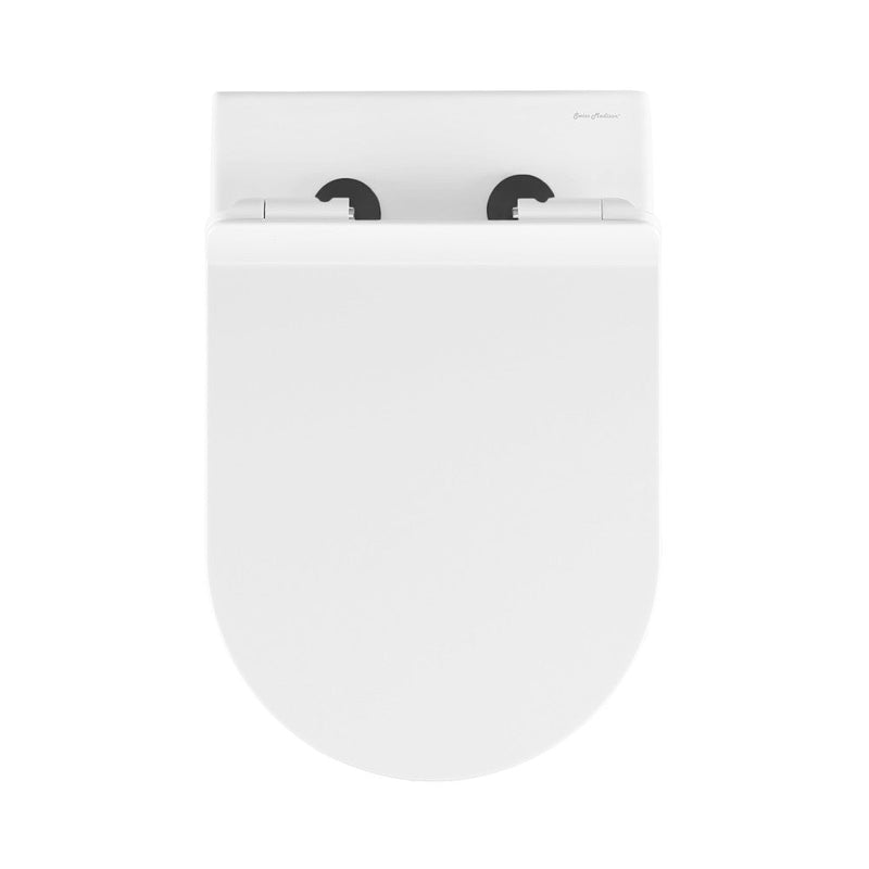 Swiss Madison St. Tropez Wall hung Toilet Bowl, Black Hardware - SM-WT449HB