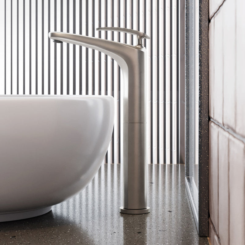 Swiss Madison Sublime Single Hole, Single-Handle, High Arc Bathroom Faucet in Brushed Nickel - SM-BF11BN