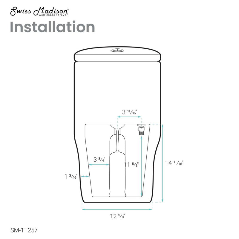 Swiss Madison Sublime II One-Piece Round Toilet Dual-Flush 1.1/1.6 gpf - SM-1T257
