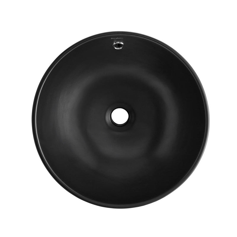 Swiss Madison Sublime 17” Round Vessel Sink in Matte Black - SM-VS212MB