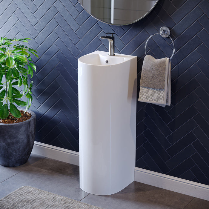 Swiss Madison Sublime Rounded Basin Pedestal sink - SM-PS308