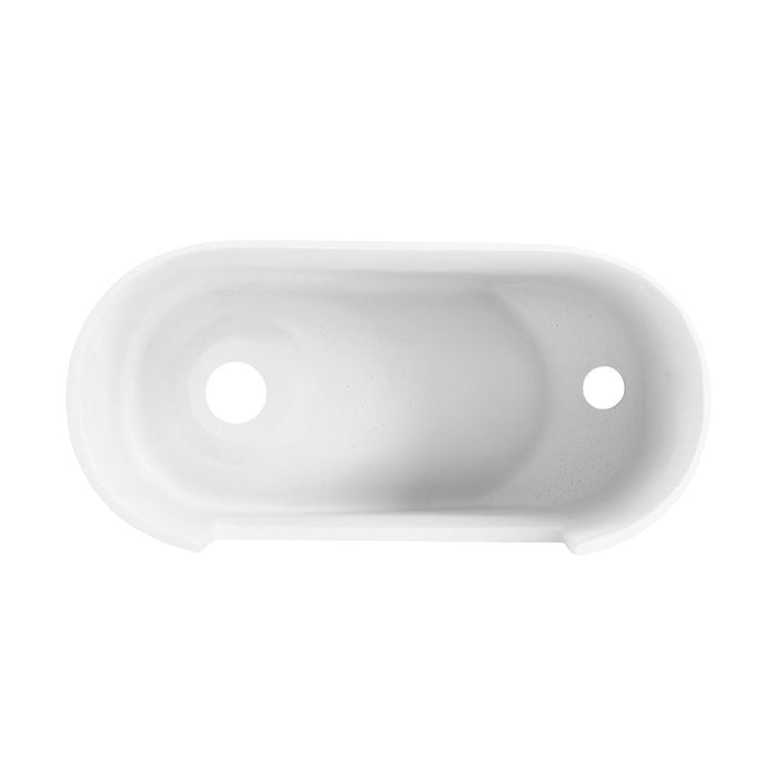 Swiss Madison Terre 17.5" Right Side Faucet Wall-Mount Bathroom Sink in White - SM-WS340