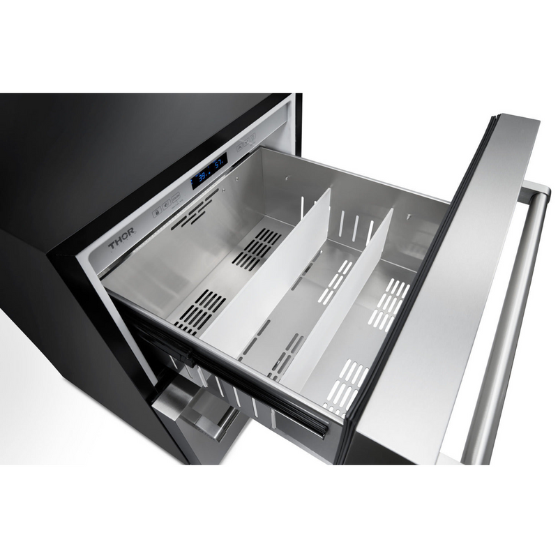 Thor Kitchen - 24" 5.4 cu. ft. Indoor or Outdoor Refrigerator Drawer - TRF24U