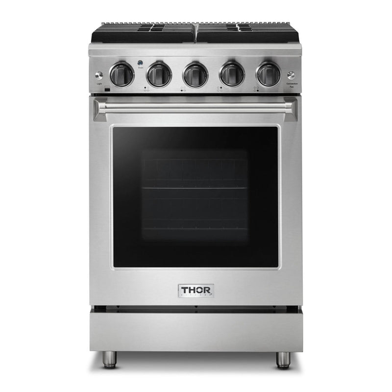 Thor Kitchen - 24 in. Professional Propane Gas Range in Stainless Steel - LRG2401ULP