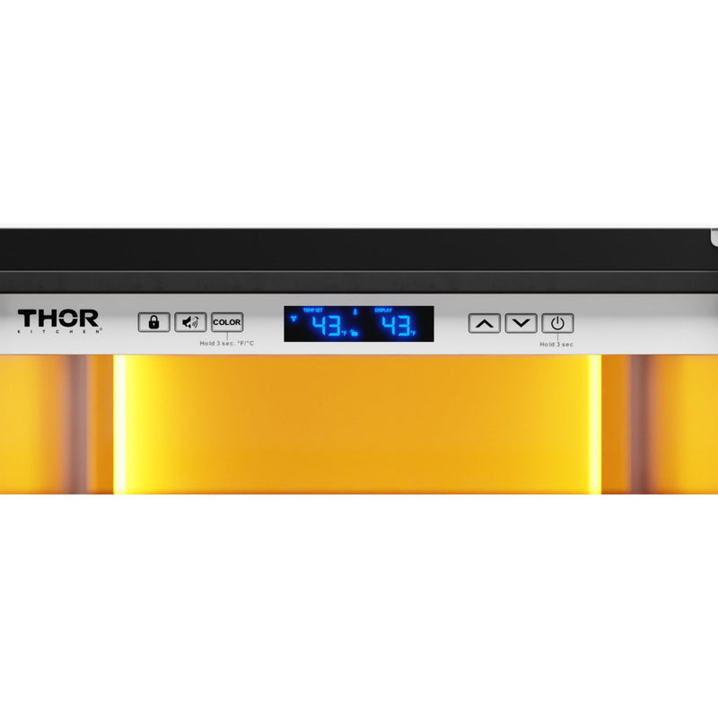 Thor Kitchen - 24" 45 Bottle Left Swing Wine Cooler with Backlight - TWC24UL