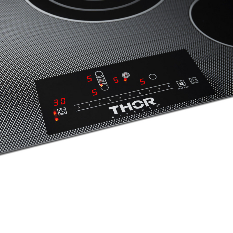 Thor Kitchen - 30 Inch. Professional Electric Cooktop With 4 Burners in Black - TEC30